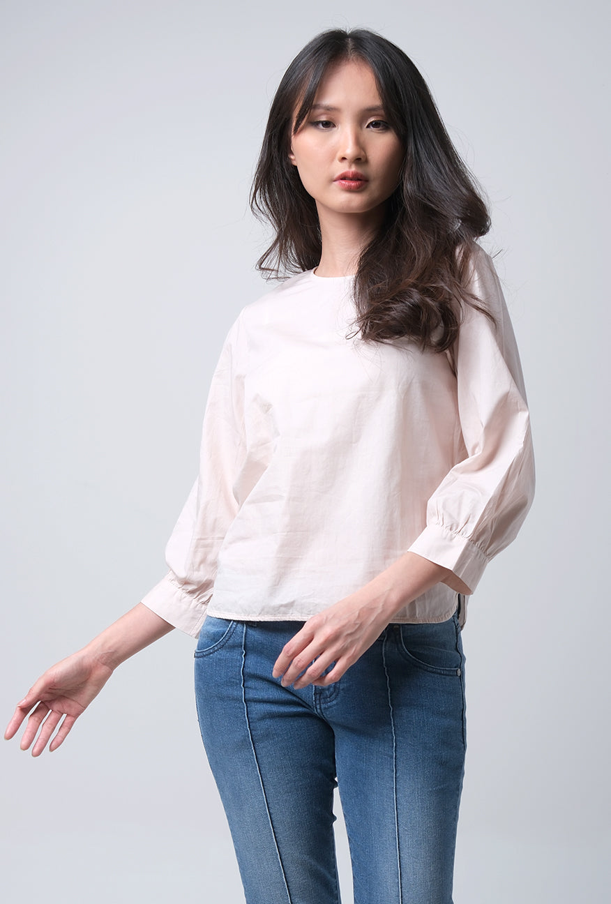 T-Shirt Lengan Panjang Cania Light Cream