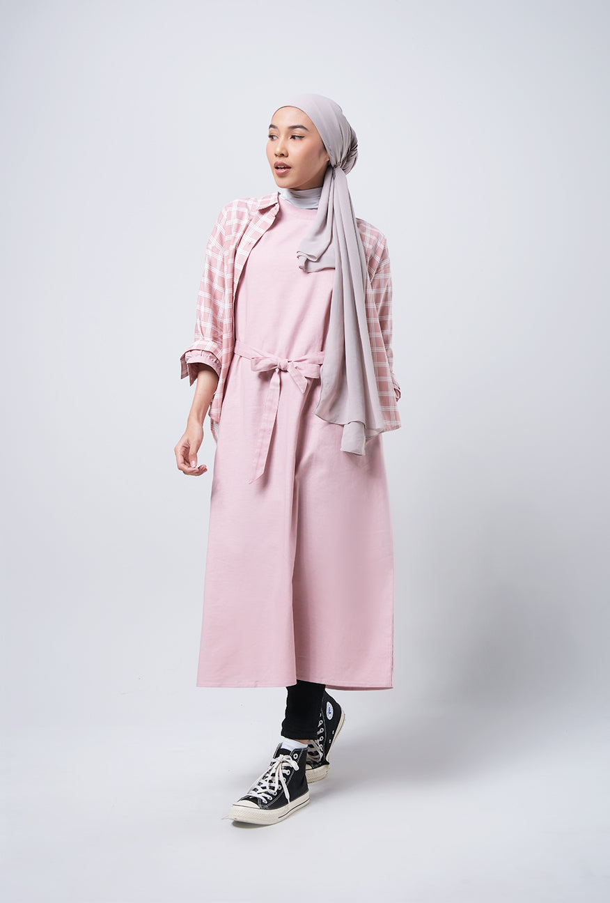 Dress Lengan Panjang Ivanka Pink