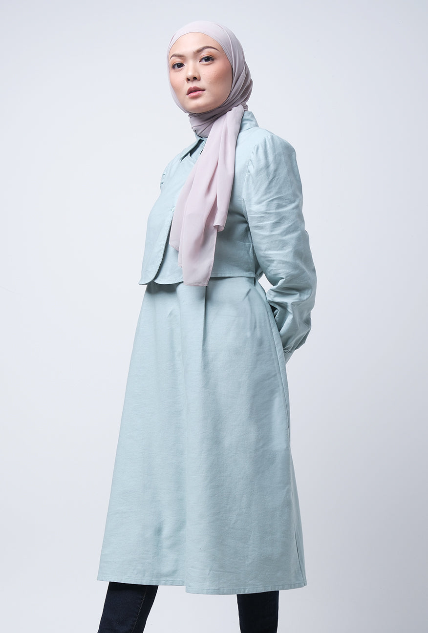 Dress Lengan Panjang Liandra Light Green