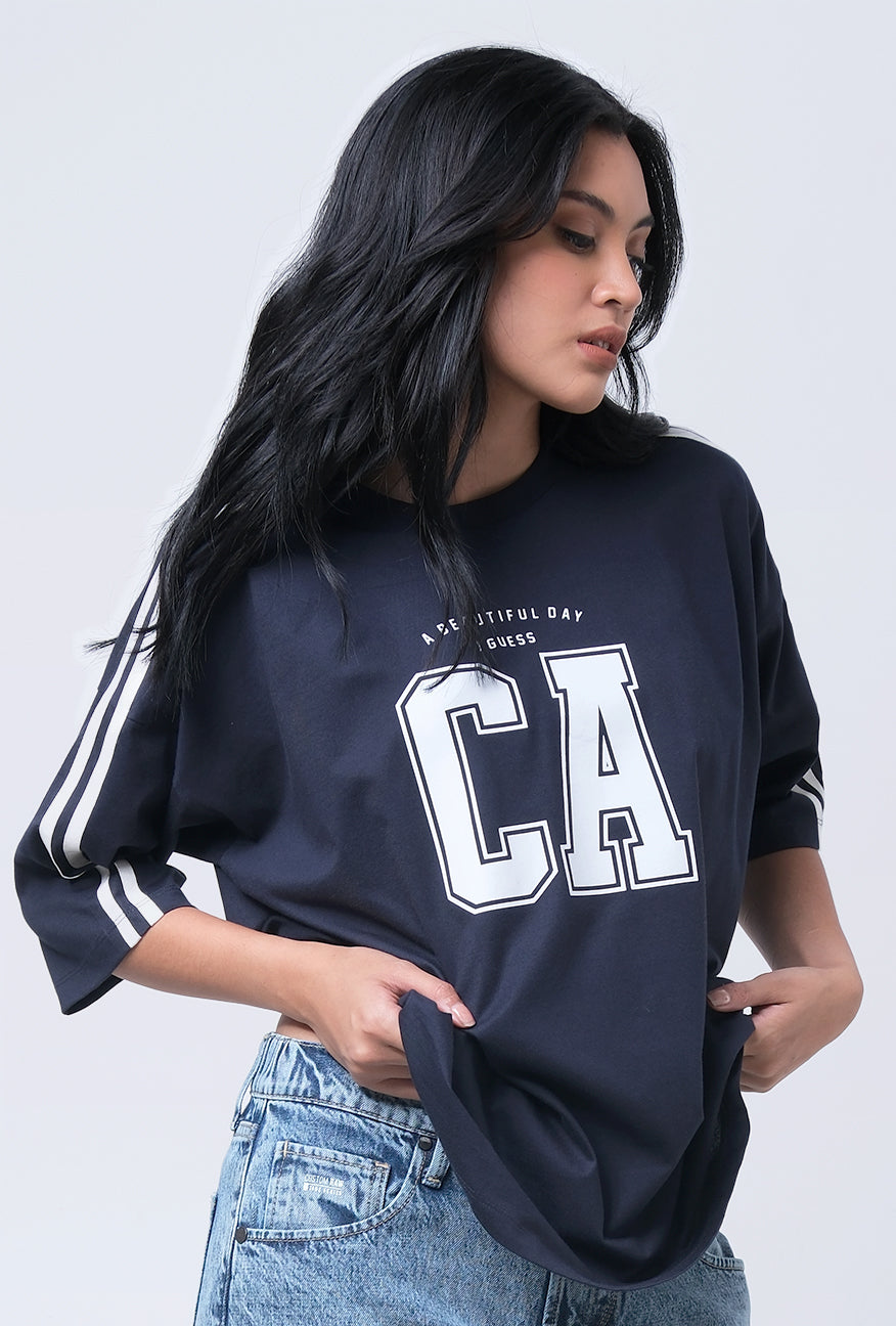 T-Shirt Lengan Pendek Nadlin Navy