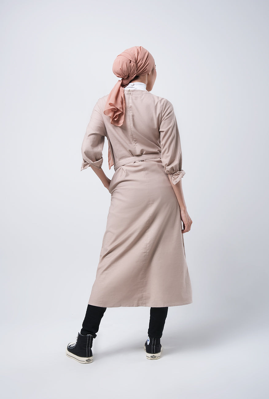 Dress Lengan Panjang Ivanka Khaki