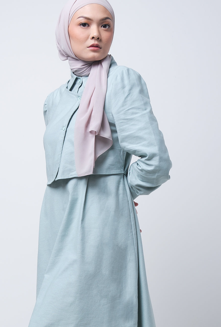 Dress Lengan Panjang Liandra Light Green