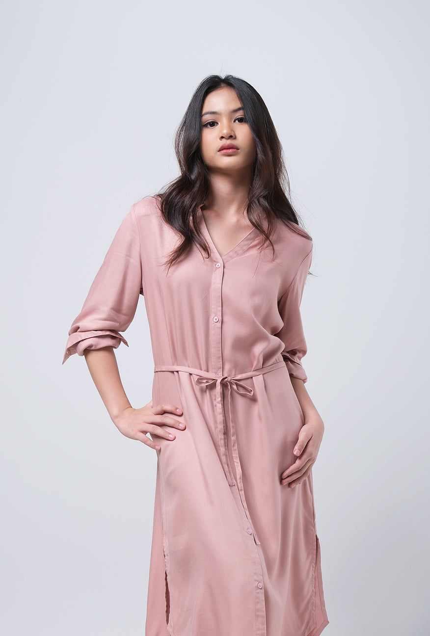 Dress Lengan Panjang Lyca Pink