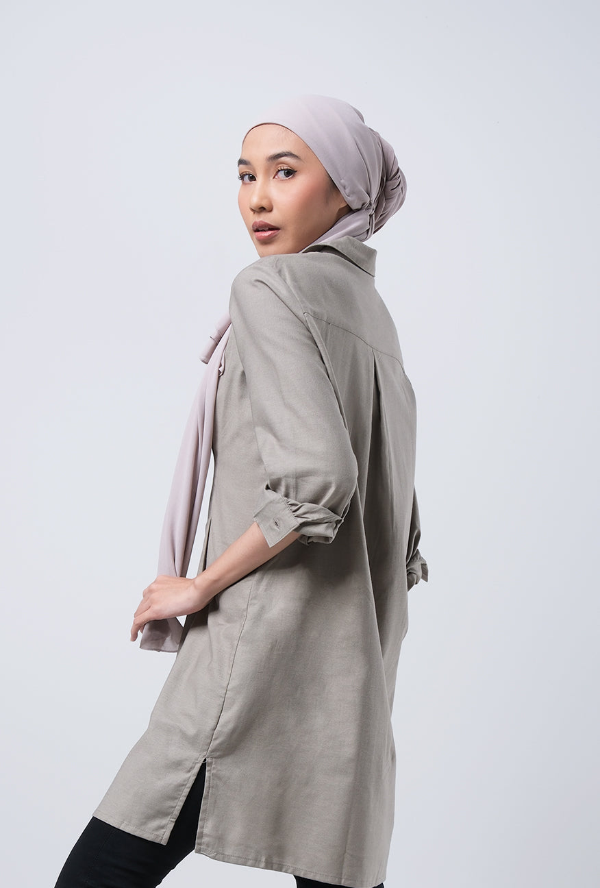 Dress Lengan Panjang Monna Olive