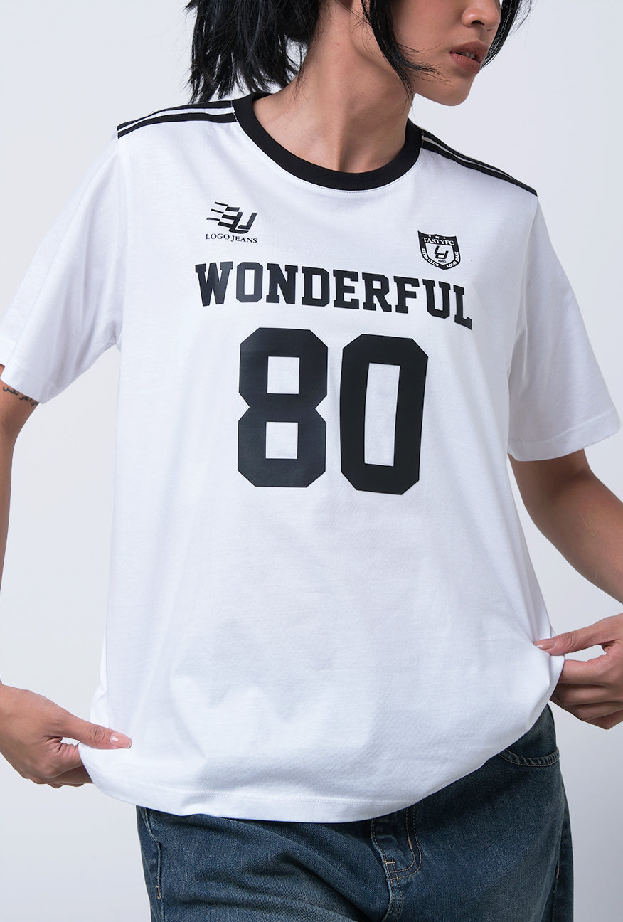 T-Shirt Lengan Pendek Regular Grier Offwhite