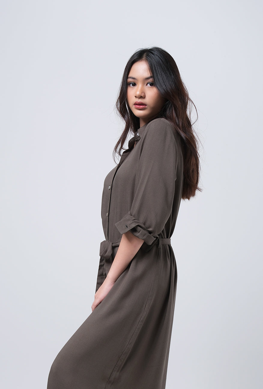 Dress Lengan Panjang Lulla Olive