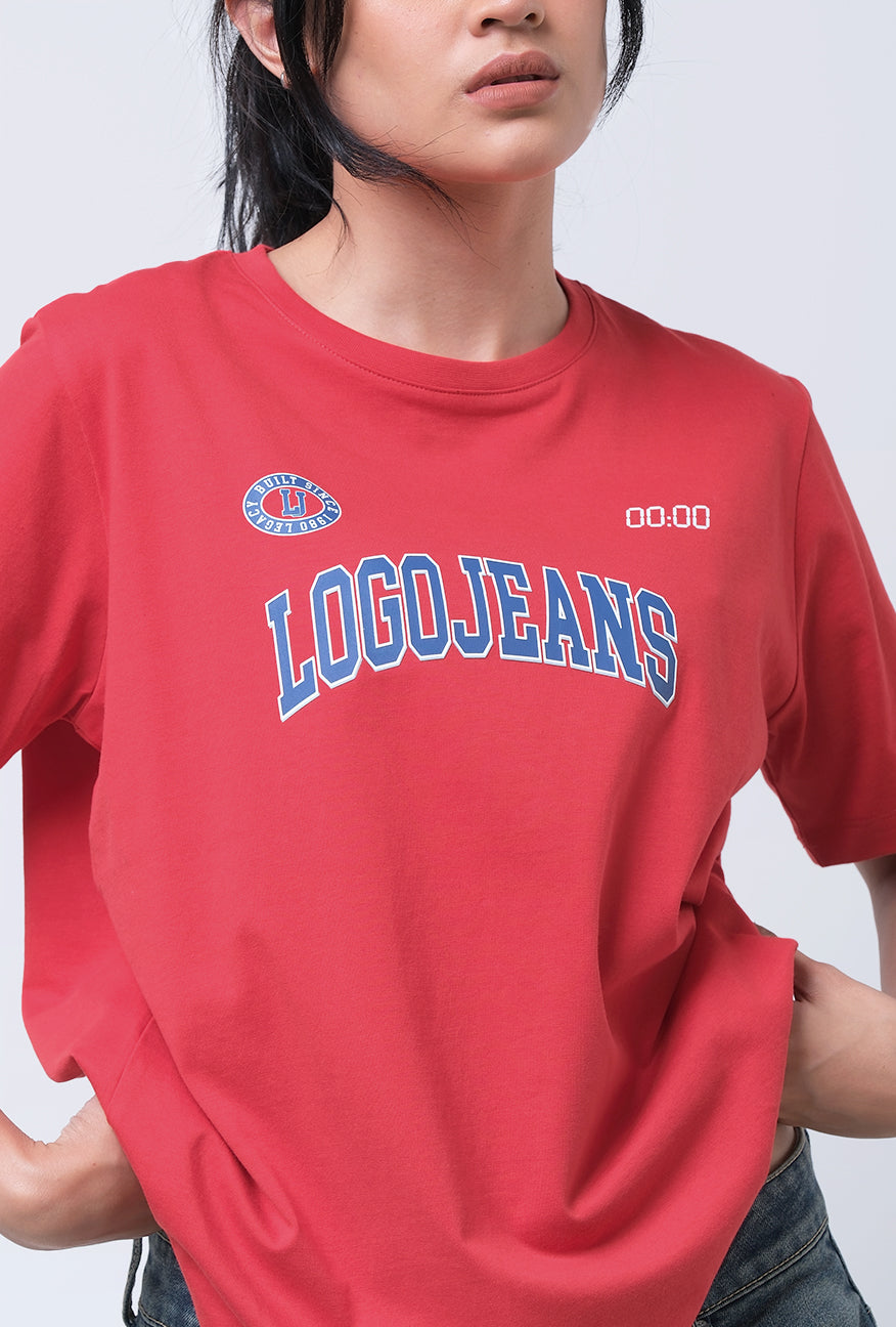 T-Shirt Lengan Pendek Aletta Red