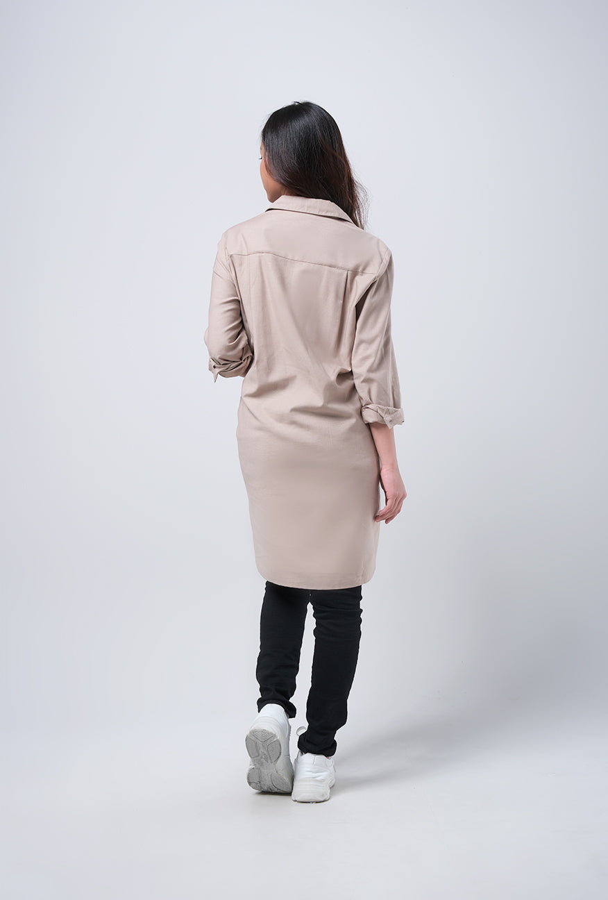 Dress Lengan Panjang Estella Khaki