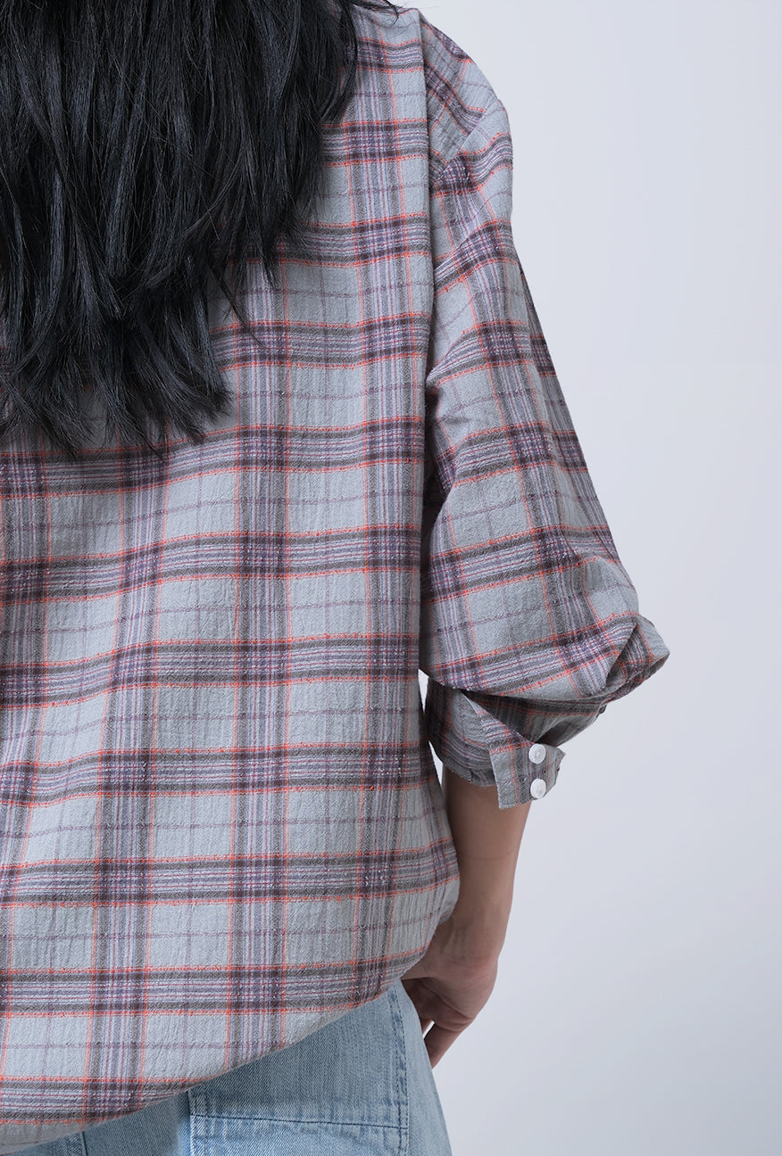 Kemeja Lengan Panjang Axela Grey Green