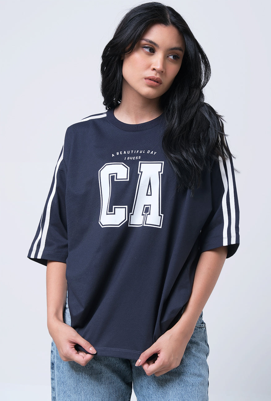 T-Shirt Lengan Pendek Nadlin Navy