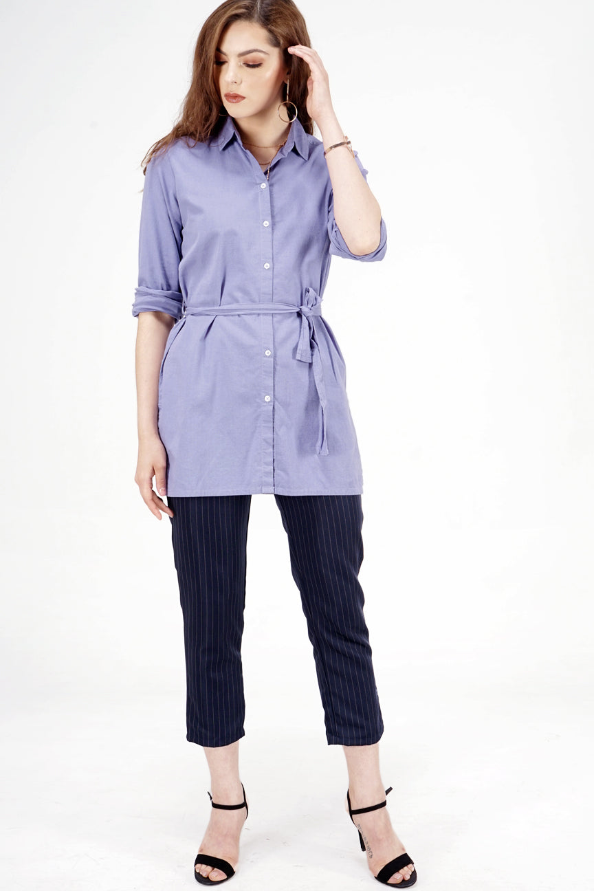 Kemeja Lengan Panjang Ayudia Purple