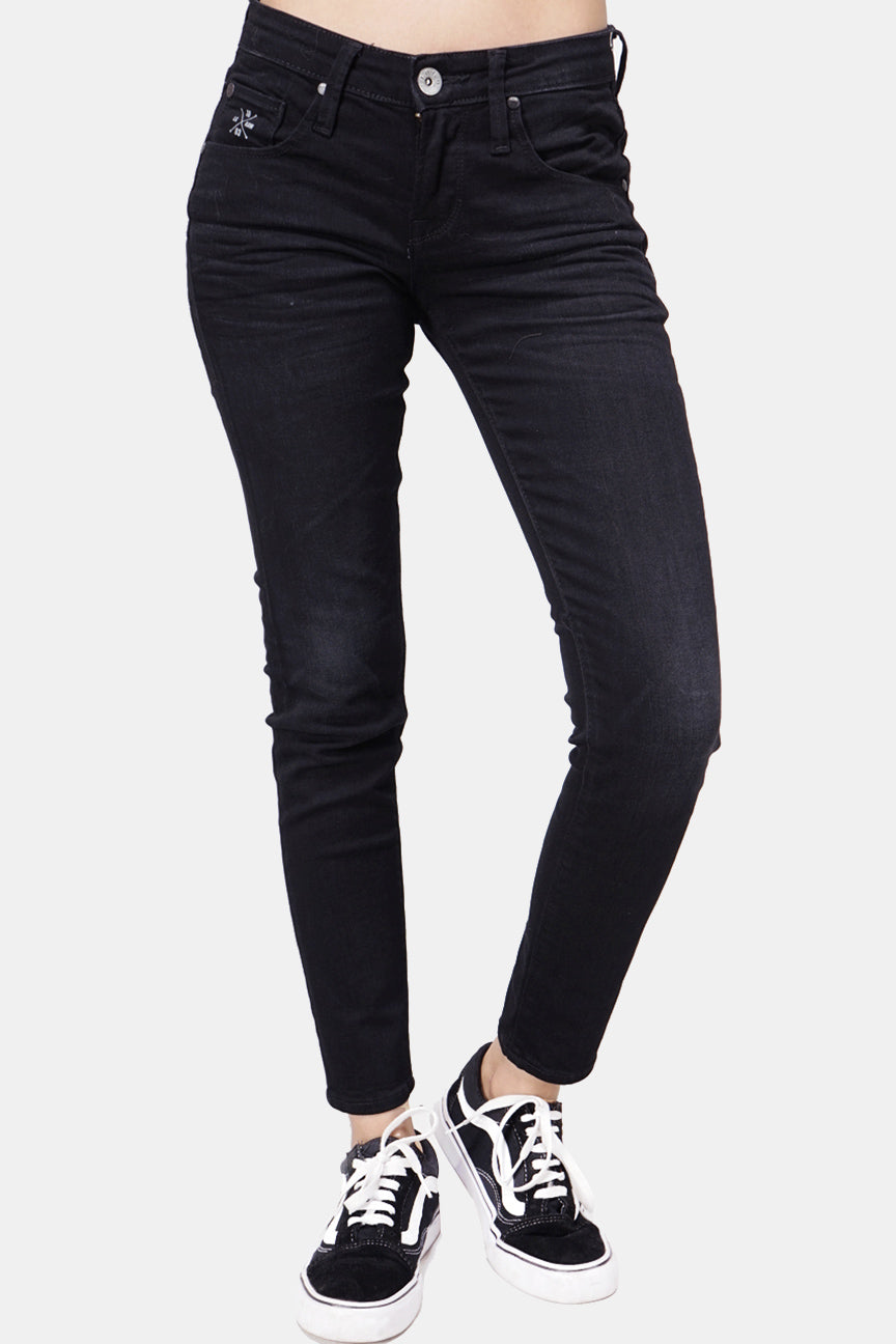Jeans Skinny D4 Series Middle Waist Black On Black – LOGO JEANS