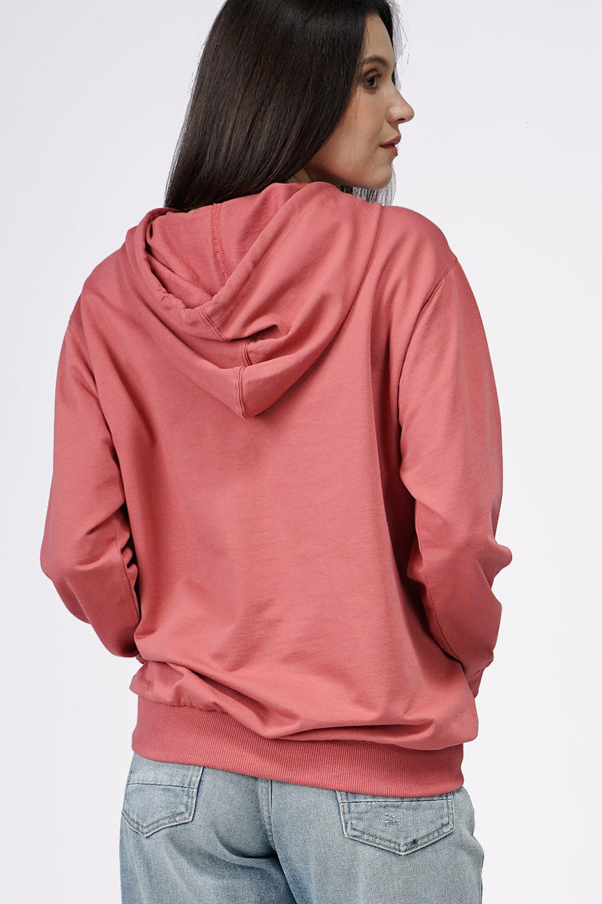Sweater Hoodie  Fara Dark Pink