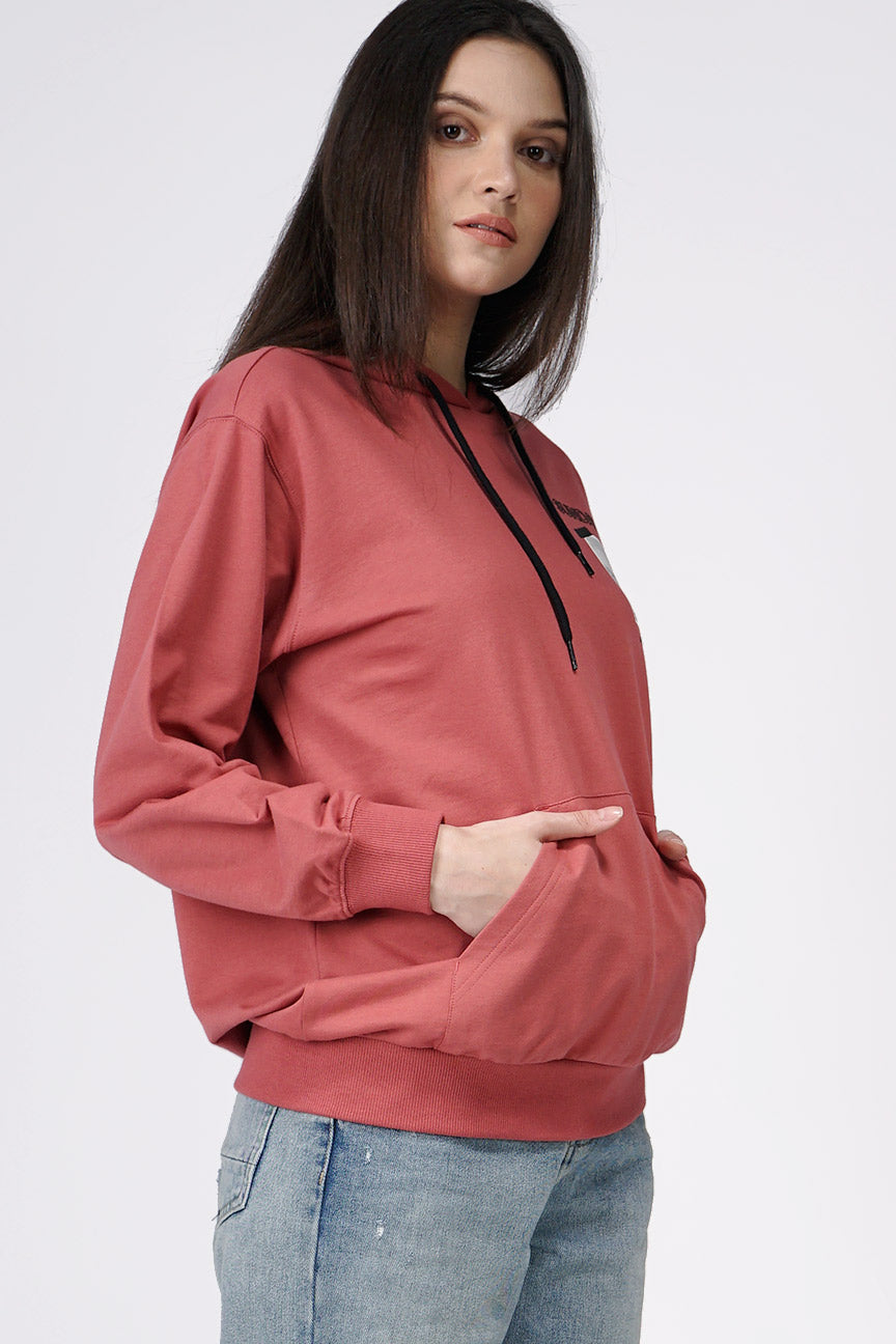 Sweater Hoodie  Fara Dark Pink