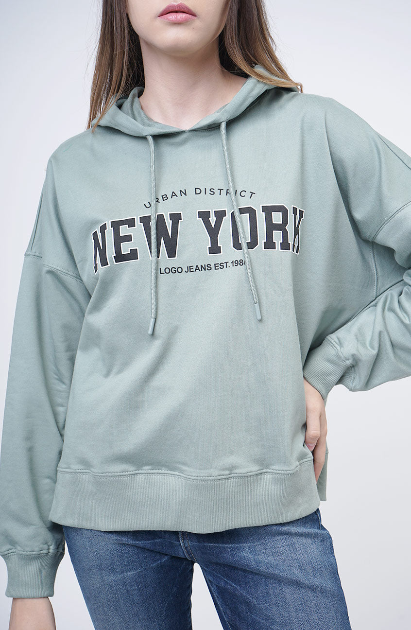 Sweater Hoodie  Alisha Dusty Green