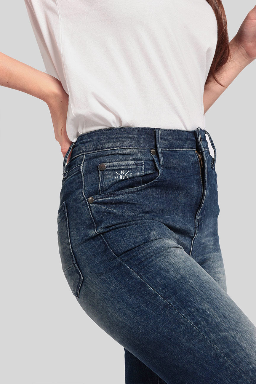 Jeans Bootcut F4 Series Hi-Waist Dark Blue