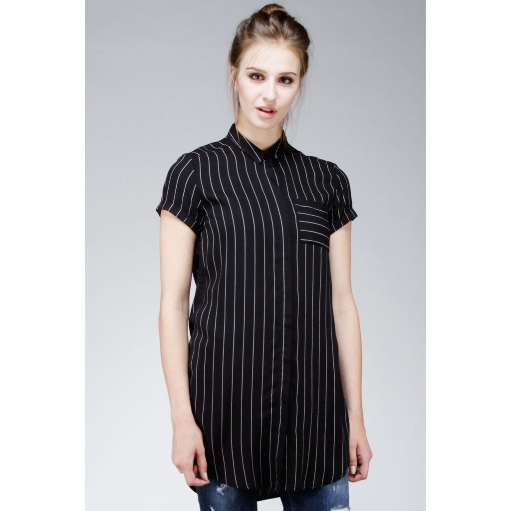 Logo Jeans Base Line Black Shirt 22533L9BS