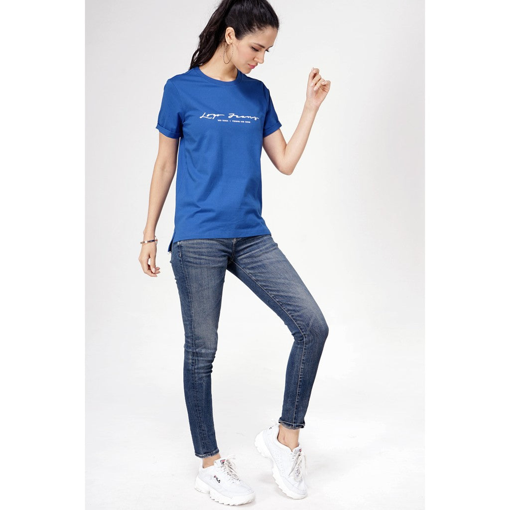 T-Shirt Lengan Pendek Mika Blue