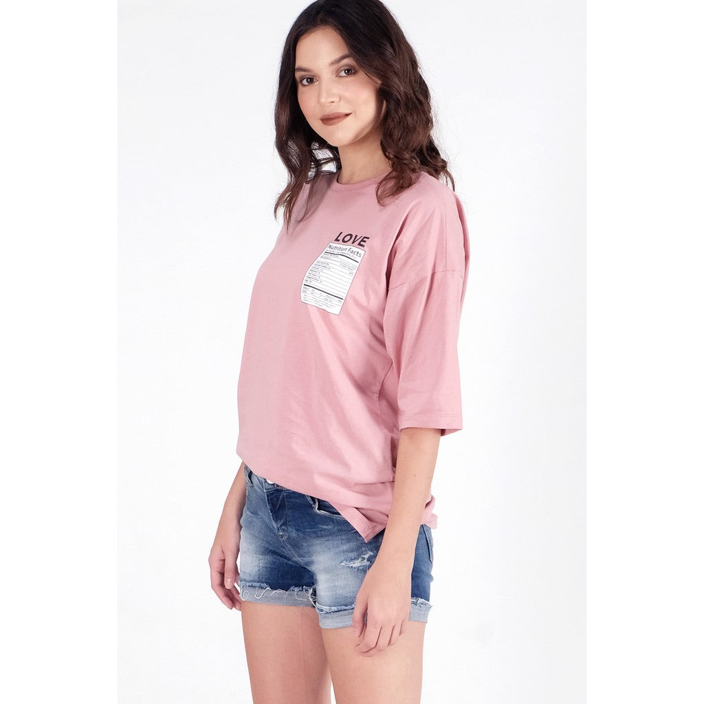 T-shirt Lengan Pendek Ekhion Pink