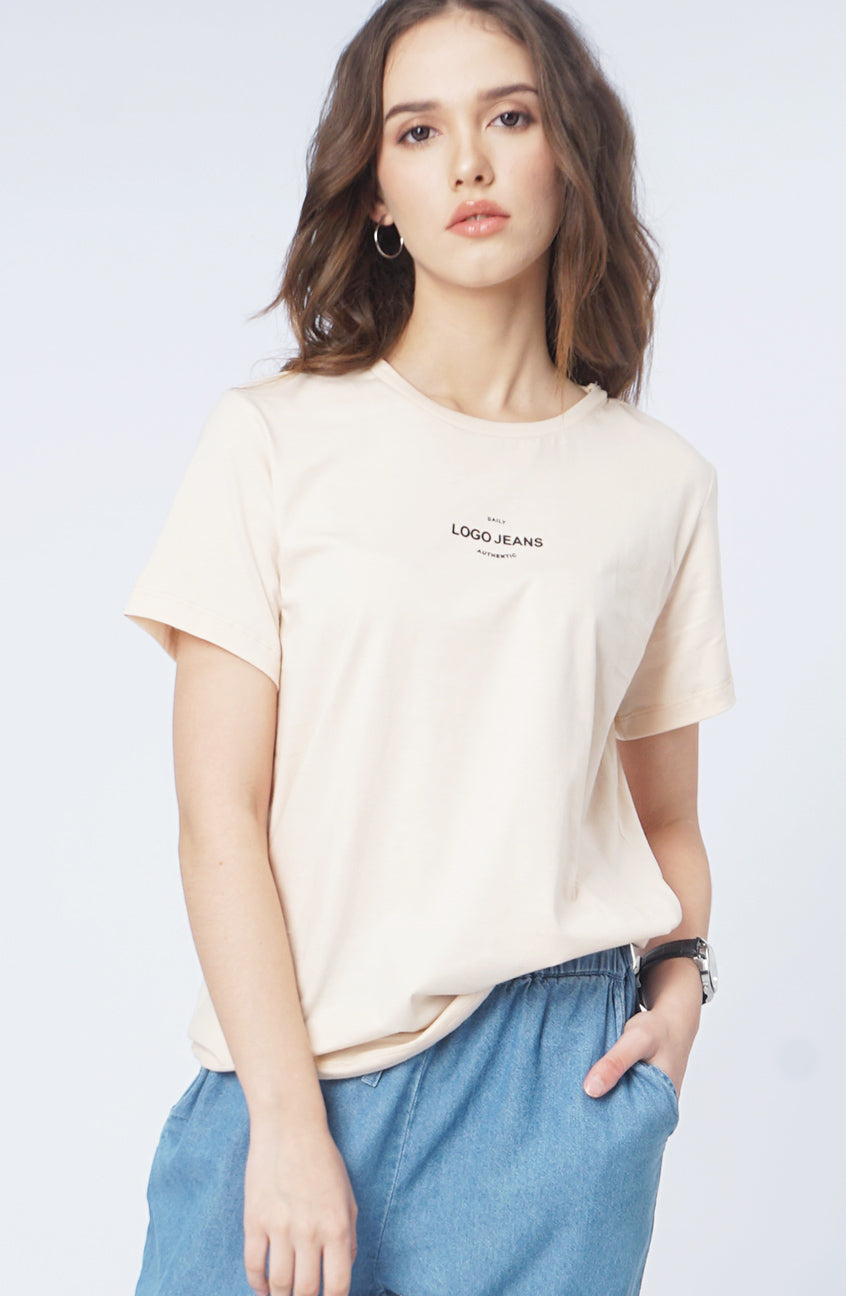 T-Shirt Lengan Pendek Citta Ecru Cream