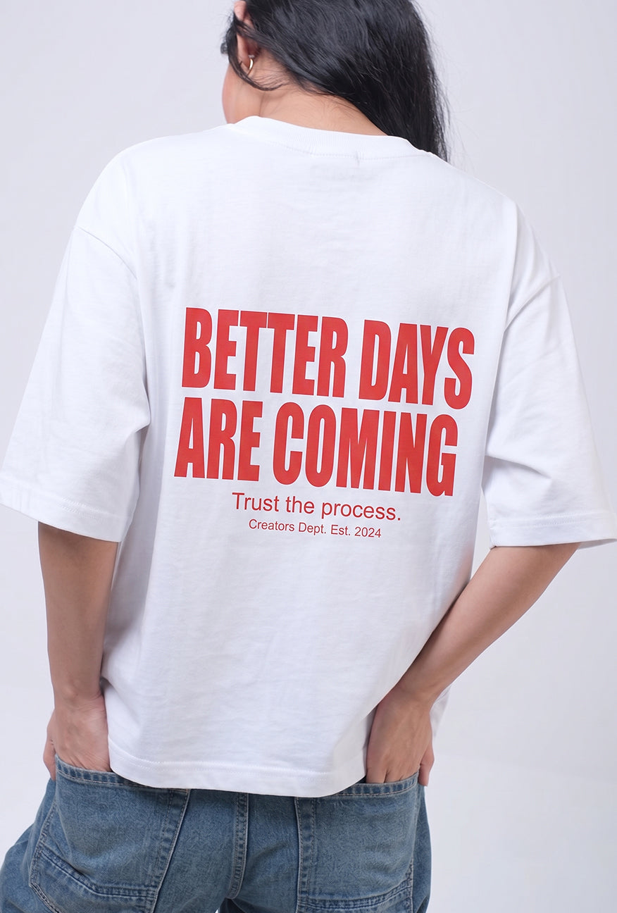 T-Shirt Lengan Pendek Maurine White