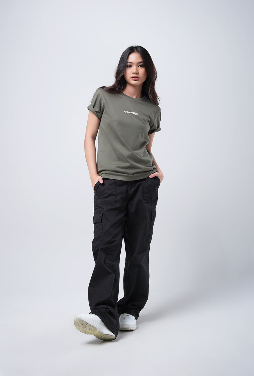 T-Shirt Basic Lengan Pendek Khanta Olive