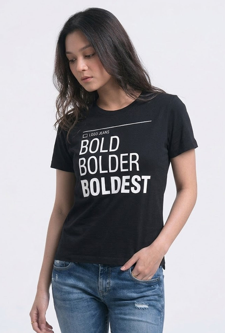 T-Shirt Lengan Pendek Stop Black