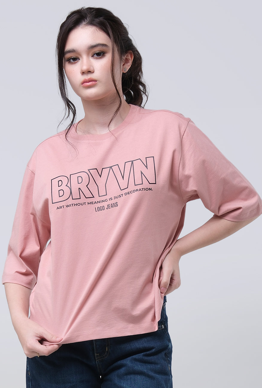 T-Shirt Lengan Pendek Lavilla Pink