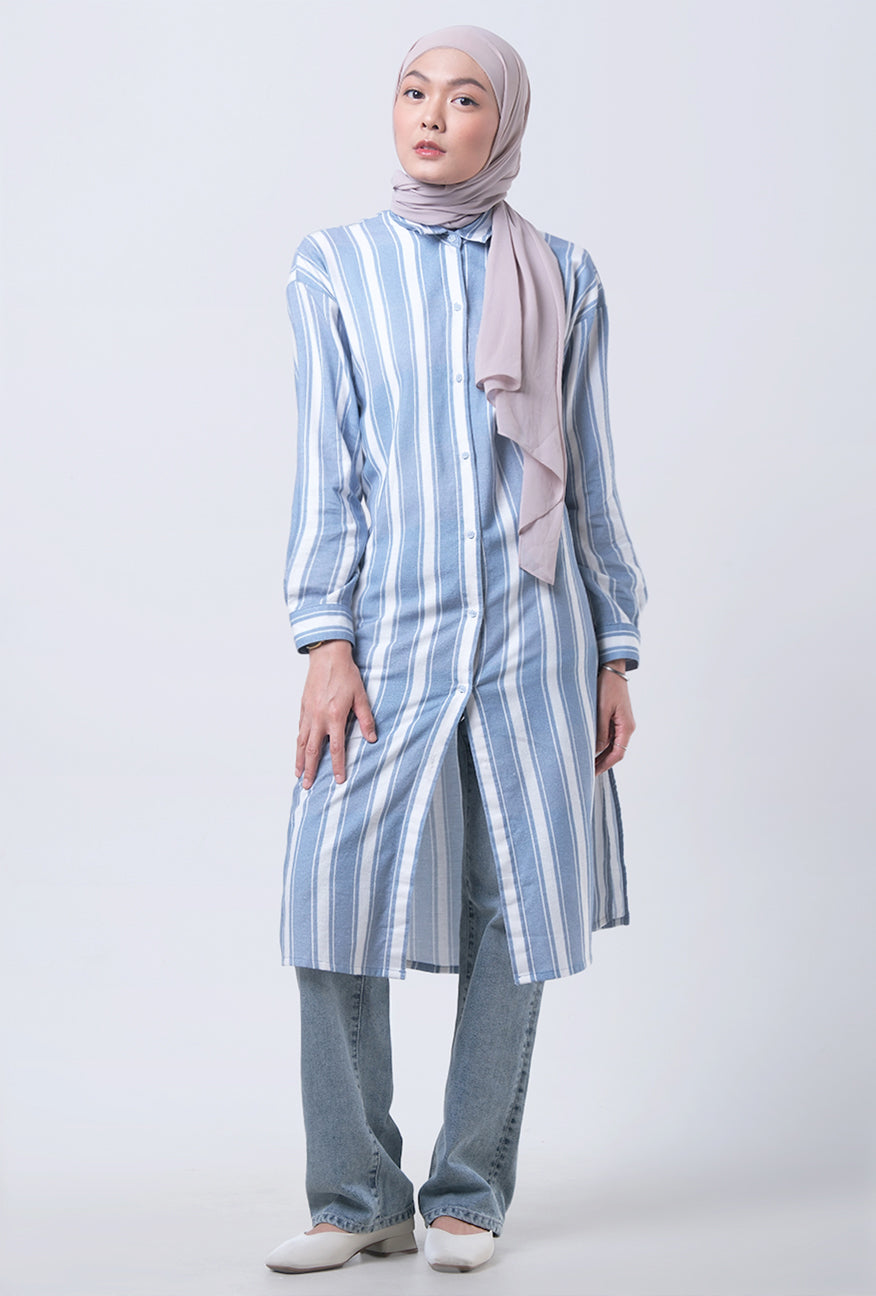 Dress Tunik Sabila Blue White