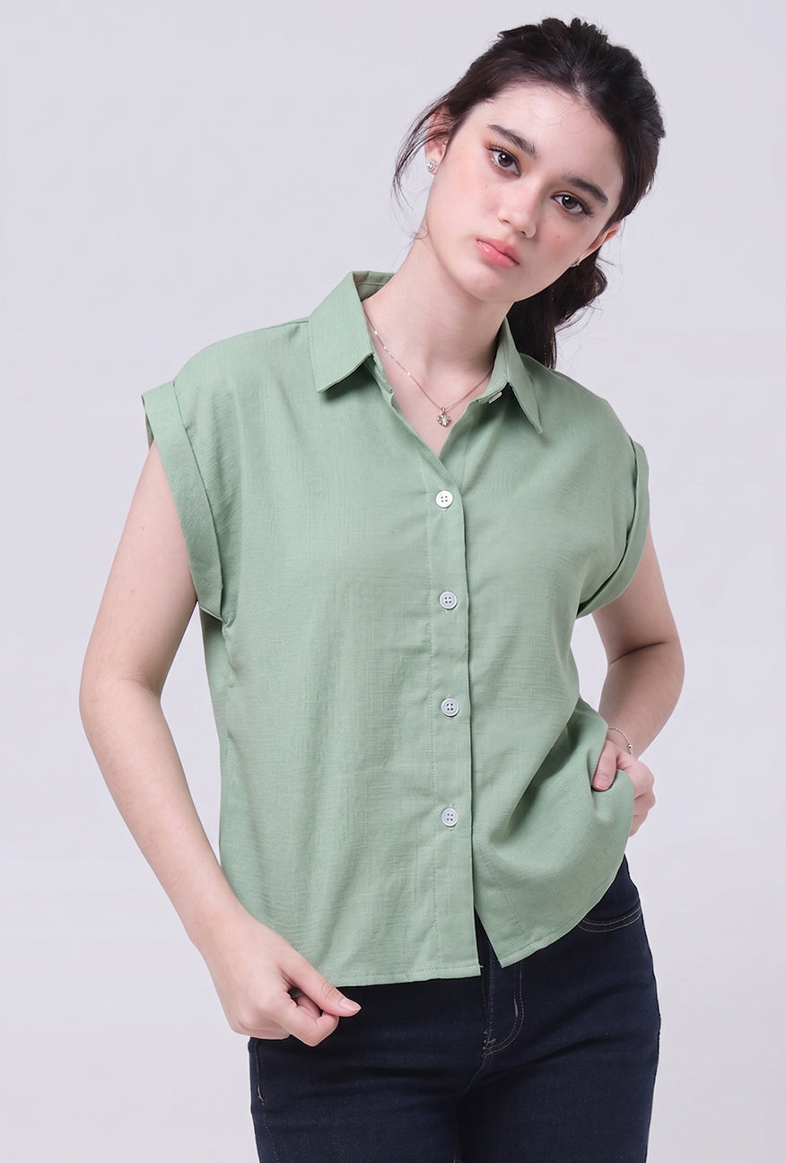 Kemeja Oryna Green Exclusive Online