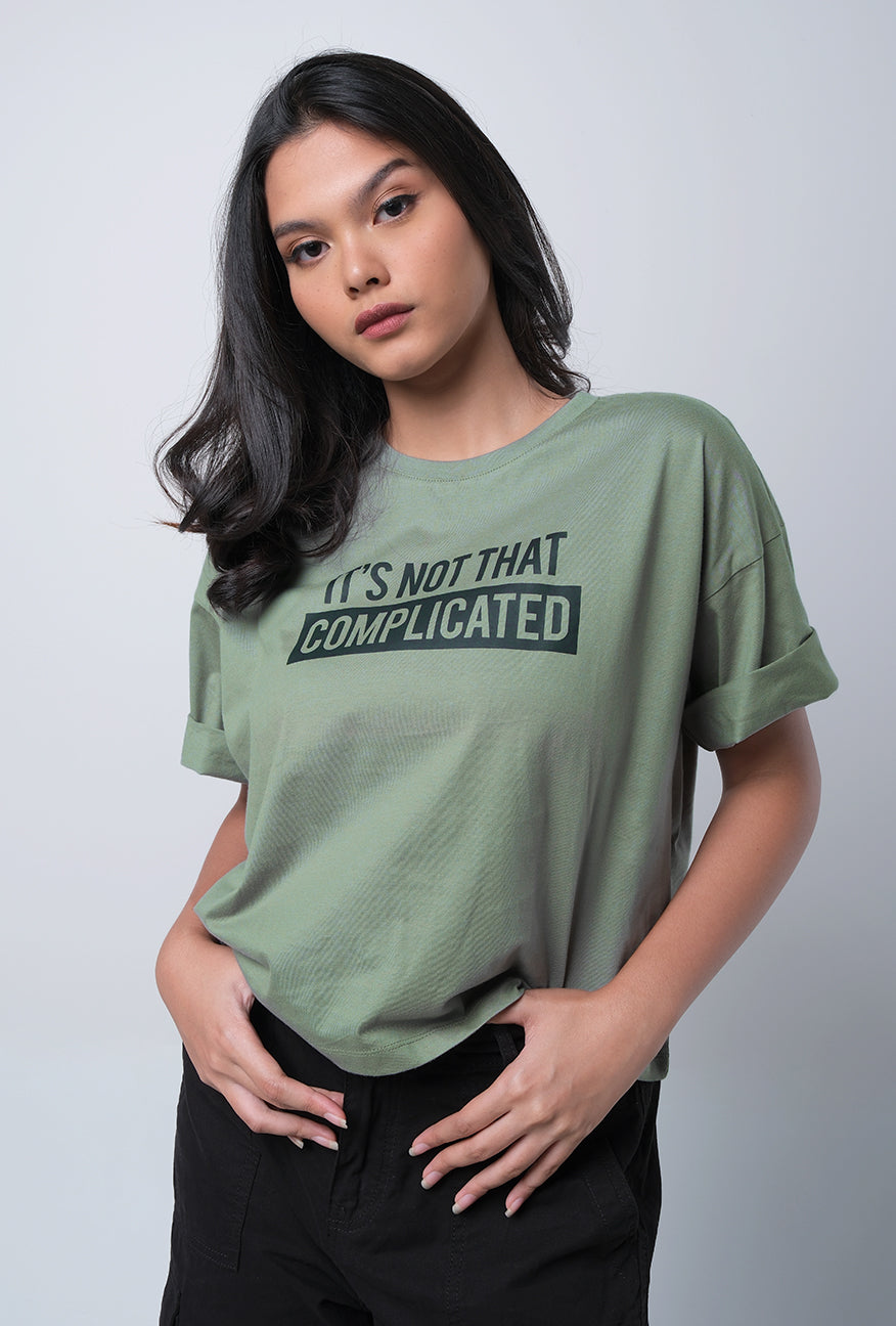 T-Shirt Lengan Pendek Ofelia Dusty Green