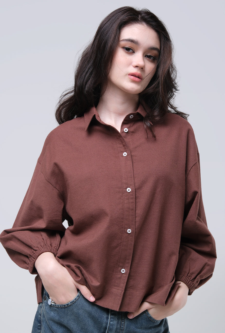 Kemeja Calula Brown