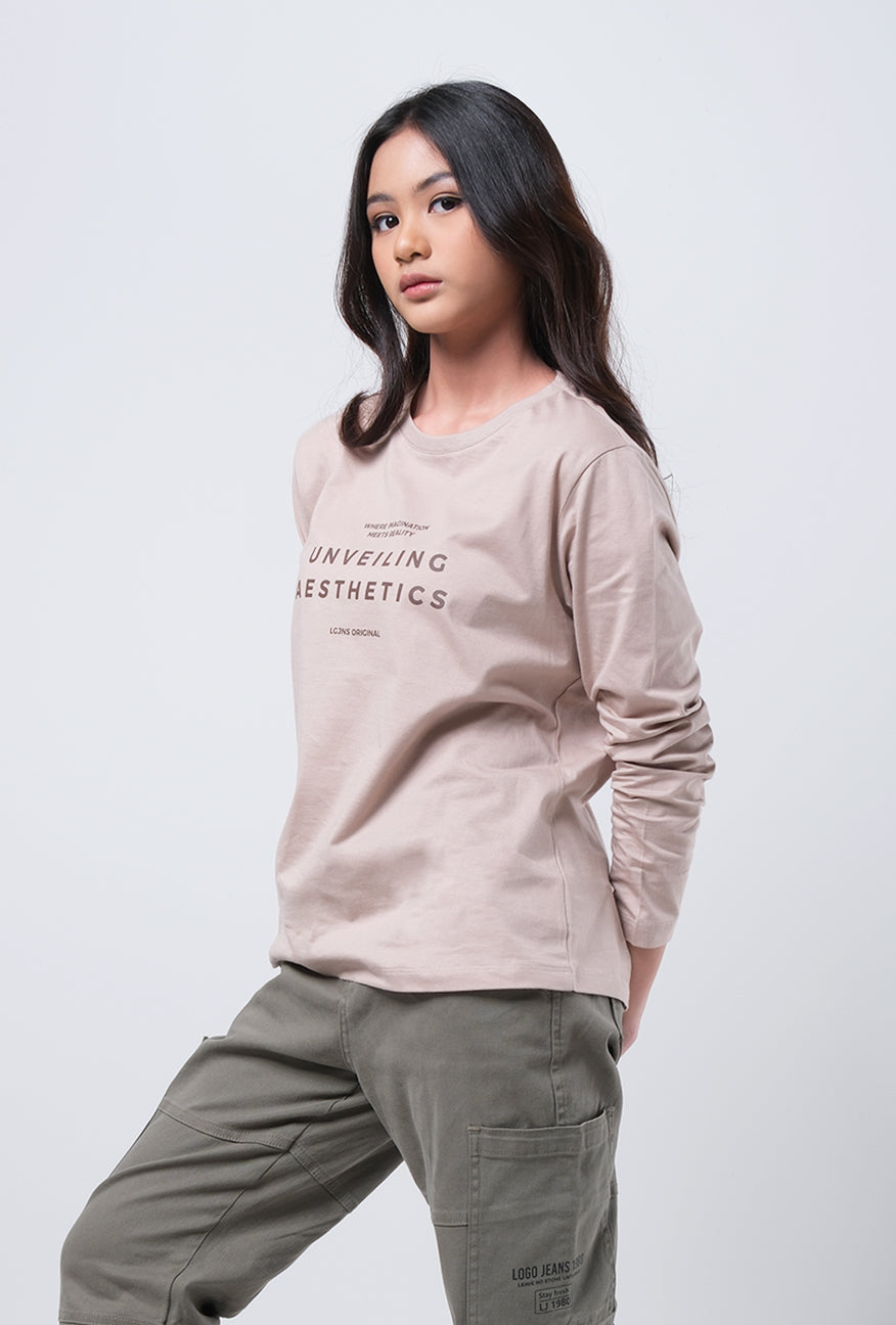 T-Shirt Lengan Panjang Alona Khaki