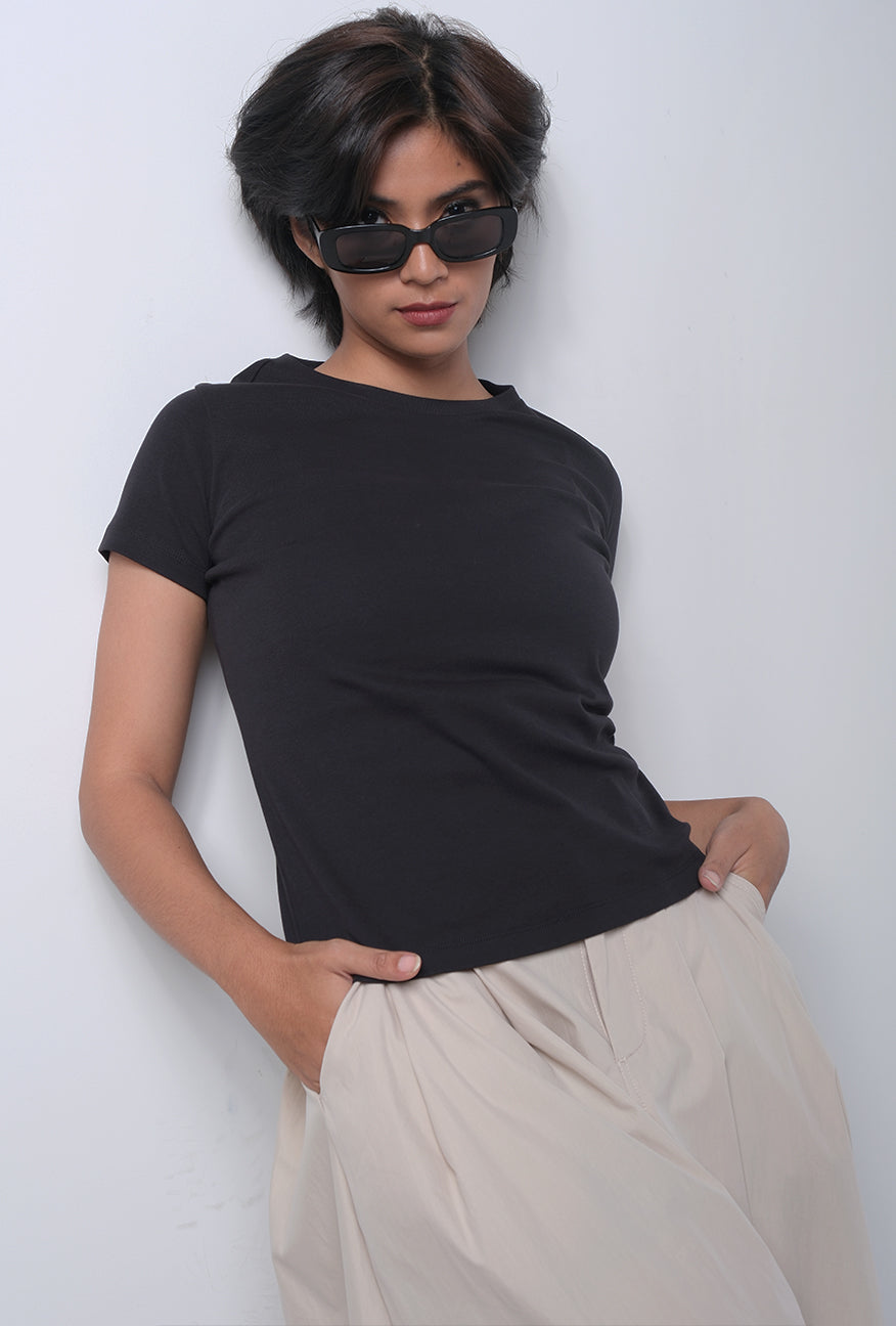 Inner Lengan Pendek Virly Black