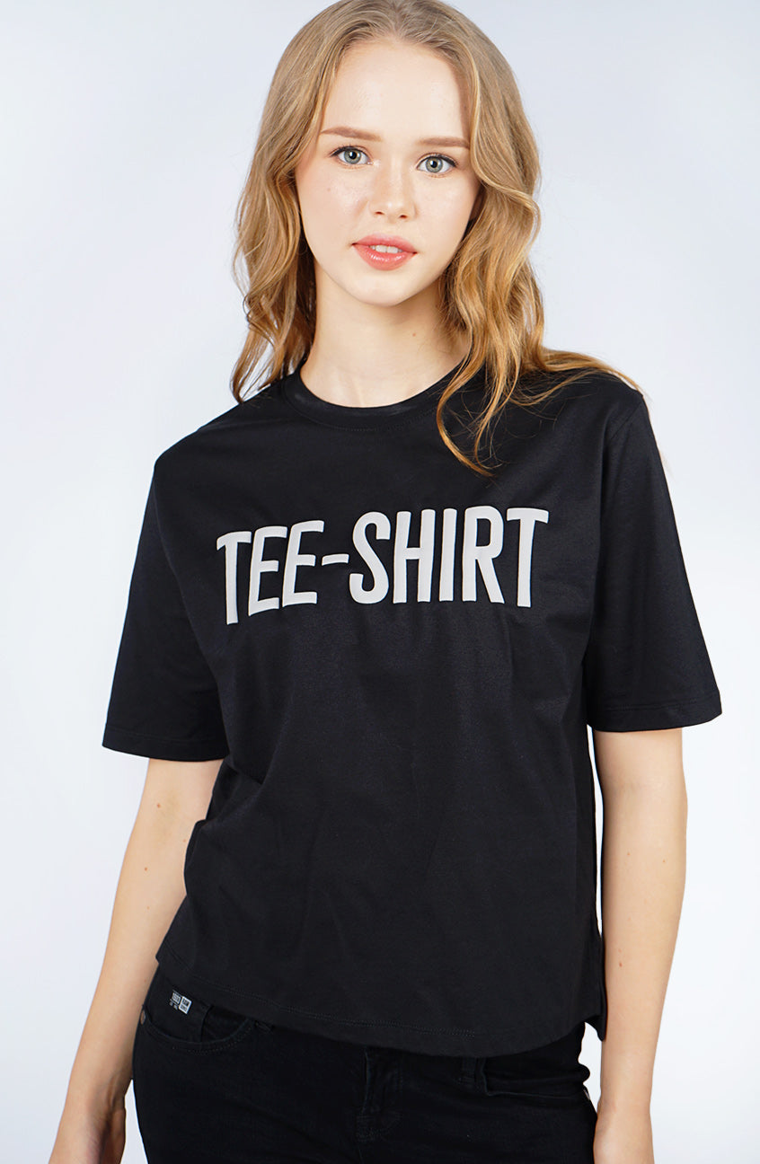 T-Shirt Regular Lengan Pendek Noemi Black
