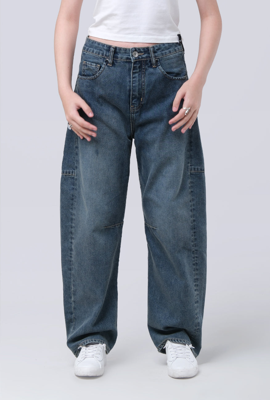 Jeans Barrel Sora Medium Blue