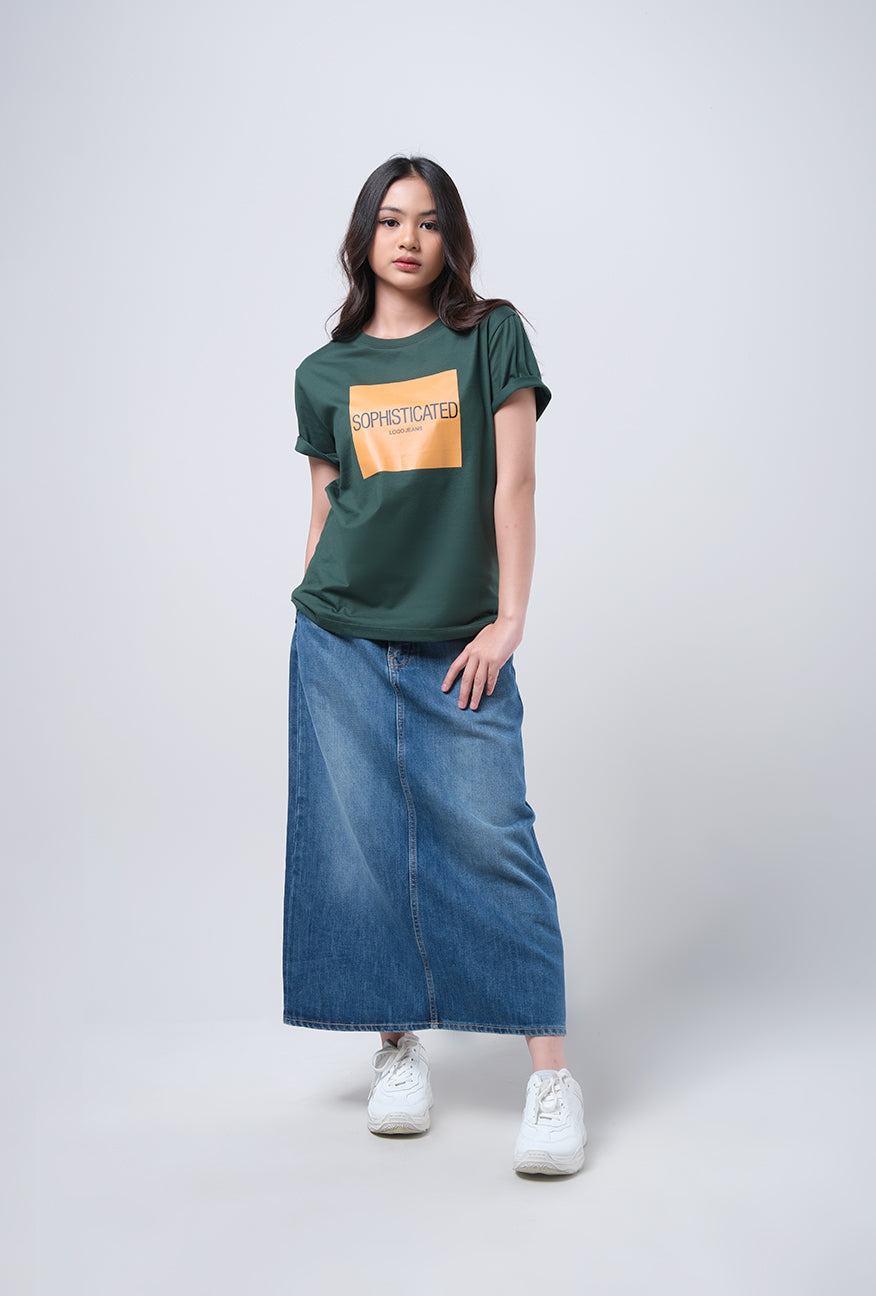 T-Shirt Basic Lengan Pendek Liam Dark Green