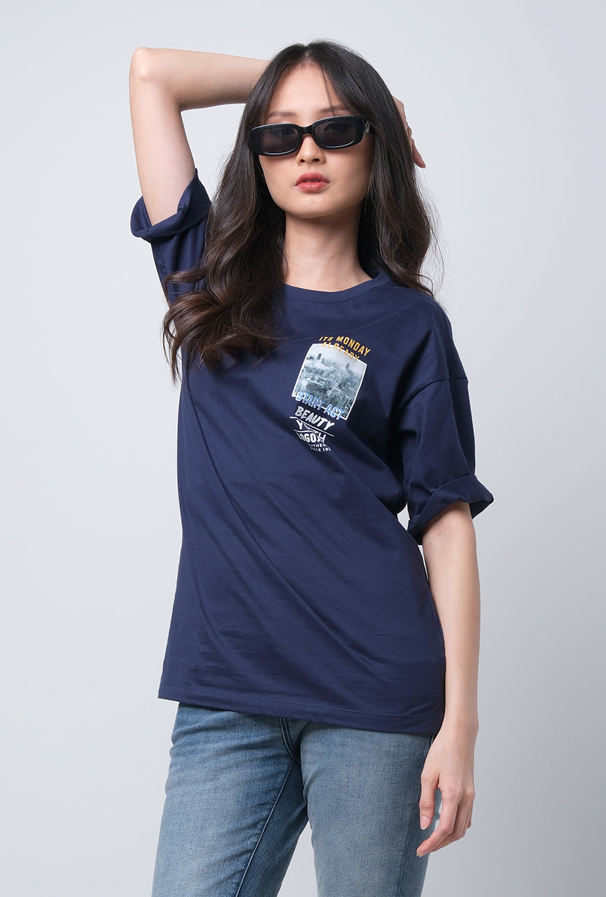 T-Shirt Lengan Pendek Kyyn Navy