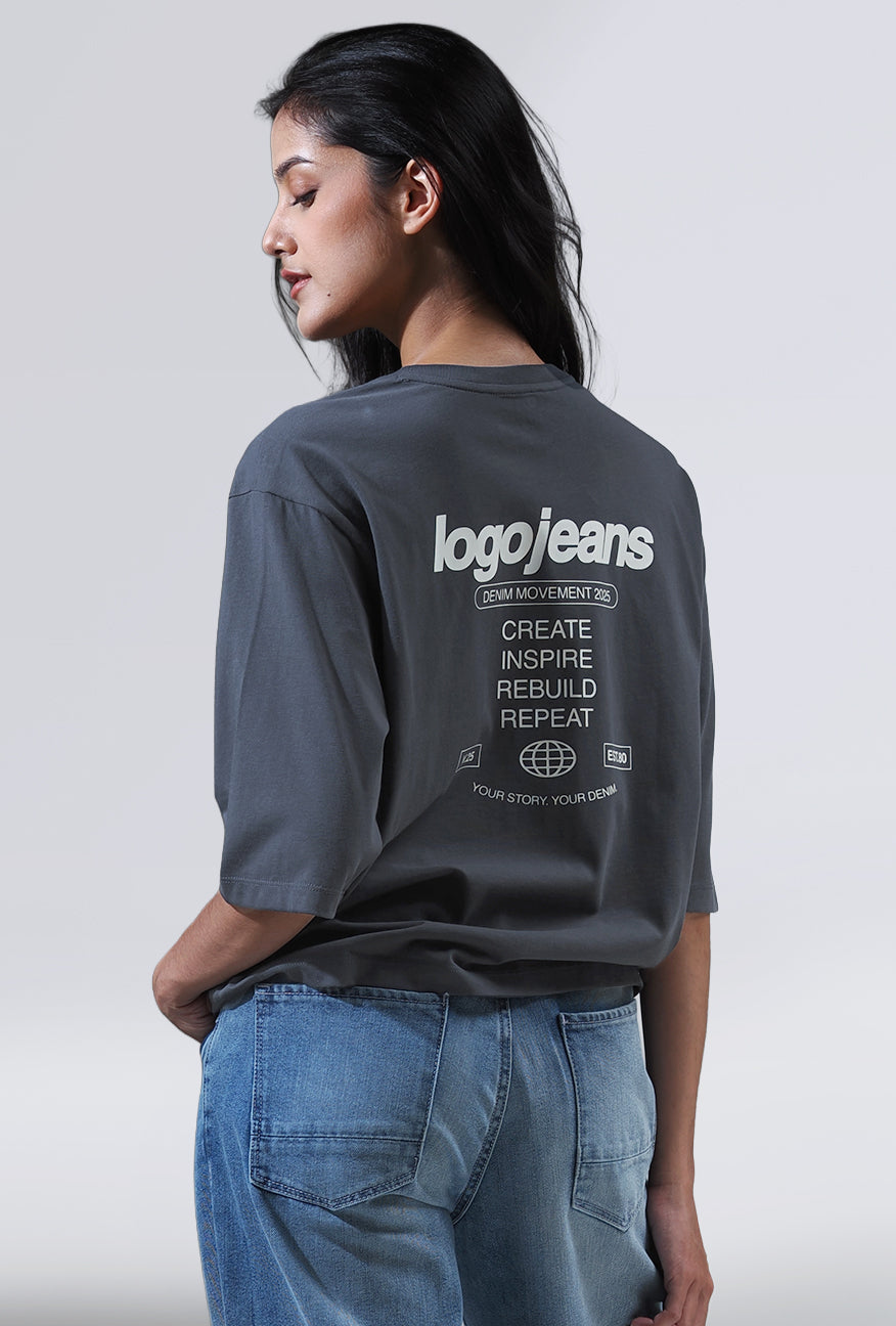 T- Shirt Lengan Pendek Dwyn Dark Grey