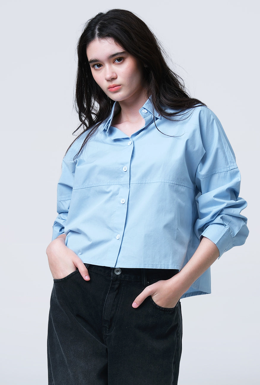 Kemeja Qara Light Blue Exclusive Online