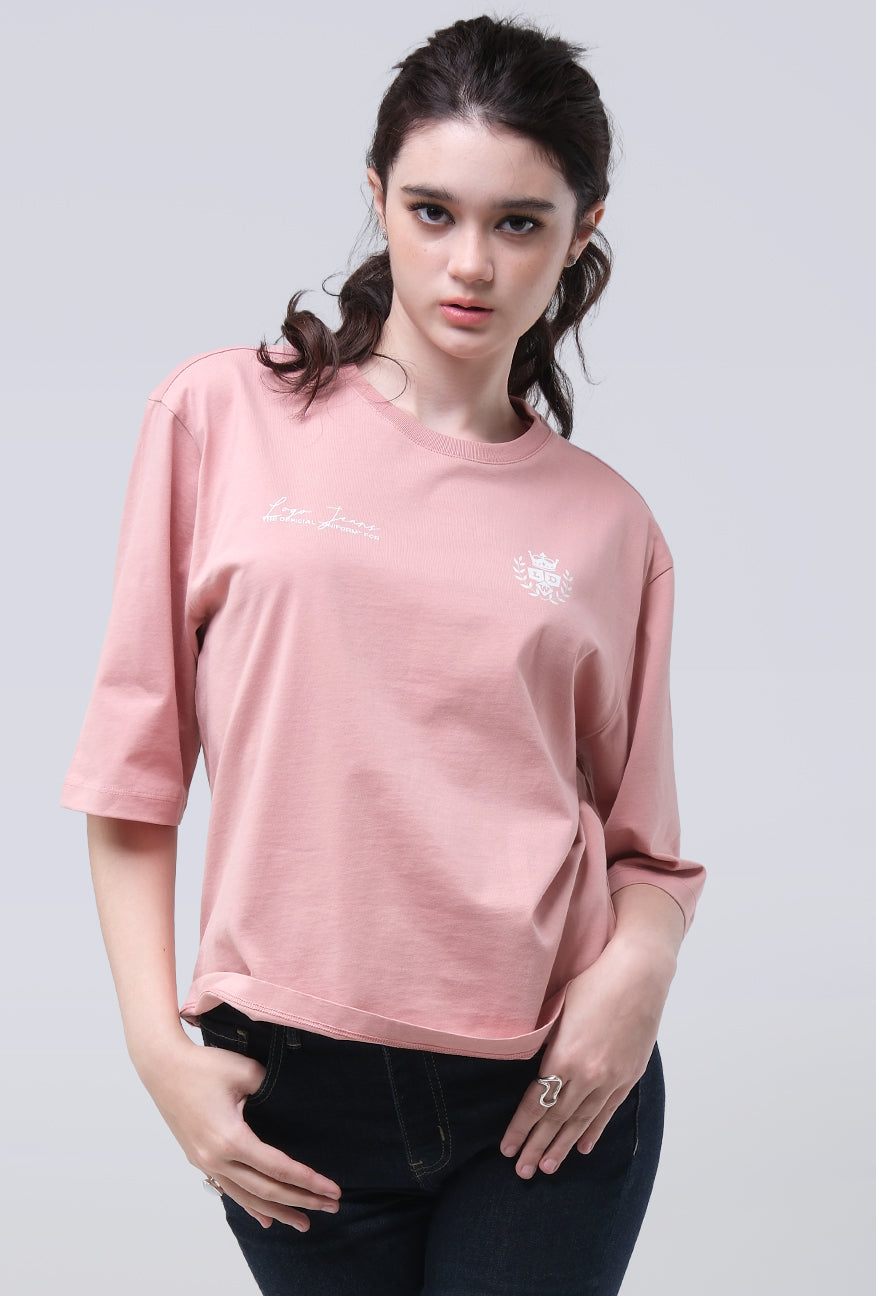 T-Shirt Lengan Pendek Dizzie Pink