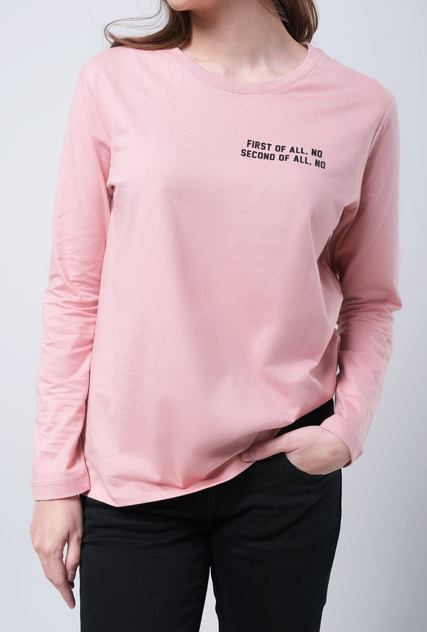 T-Shirt Lengan Panjang Darina Pink