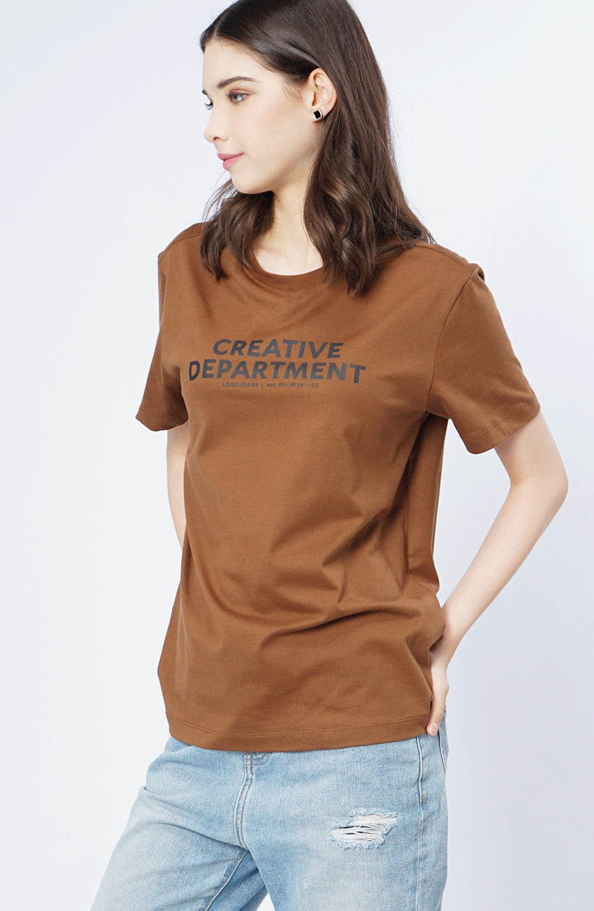 T-Shirt Lengan Pendek Dzafina Brown