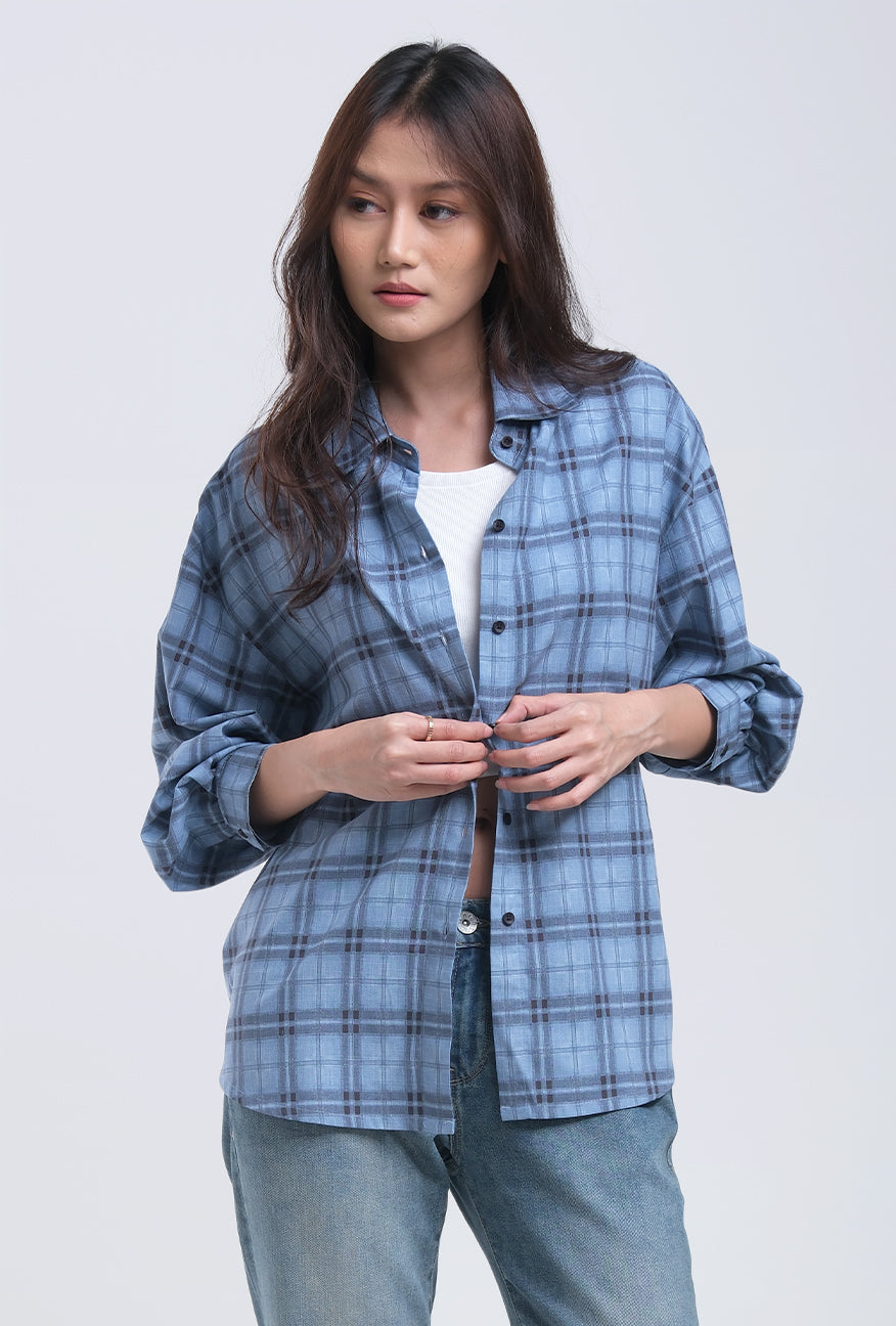 Kemeja Lengan Panjang Alanza 2.0 Blue Black