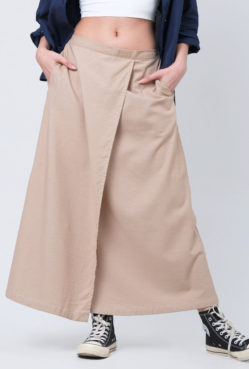 Rok Panjang Shaquita Khaki