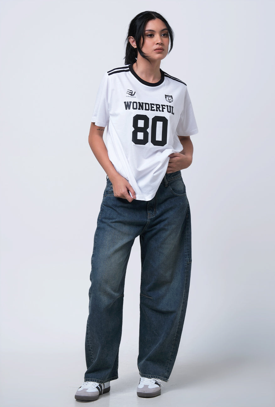 T-Shirt Lengan Pendek Regular Grier Offwhite