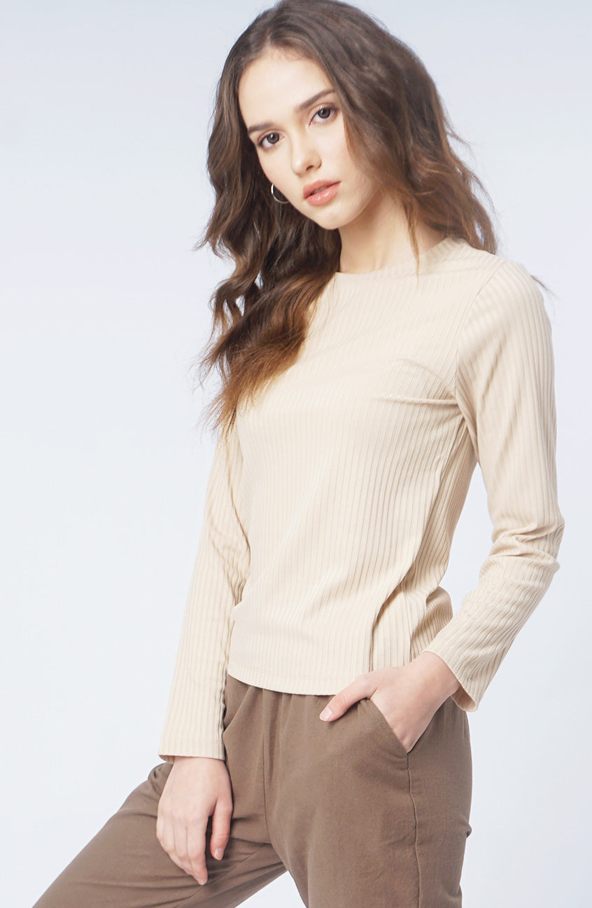 T-Shirt Lengan Panjang Abigail Khaki