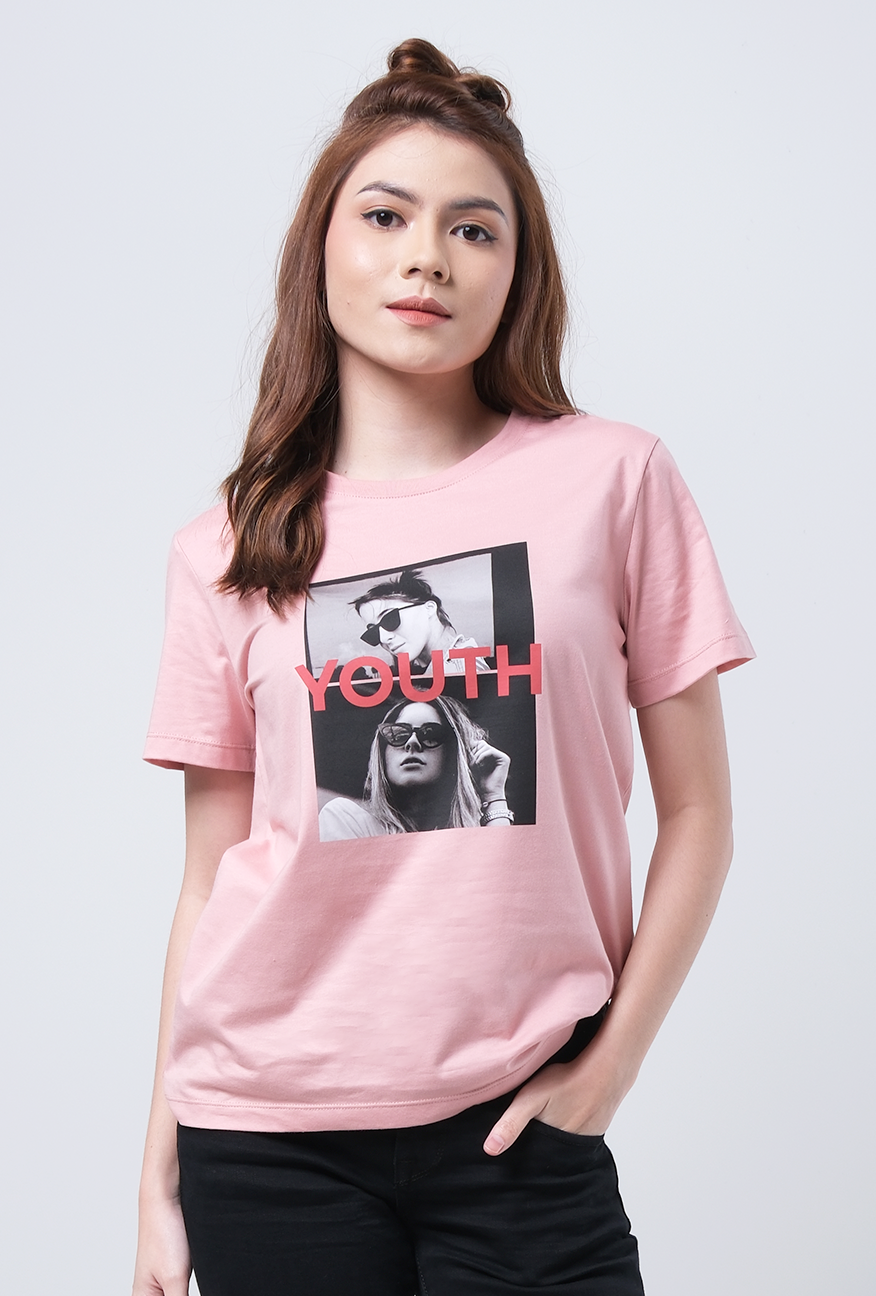 T-Shirt Basic Lengan Pendek Alodra Pink