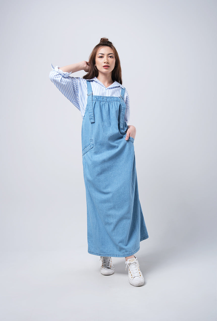 Dress Overall Calee Light Blue