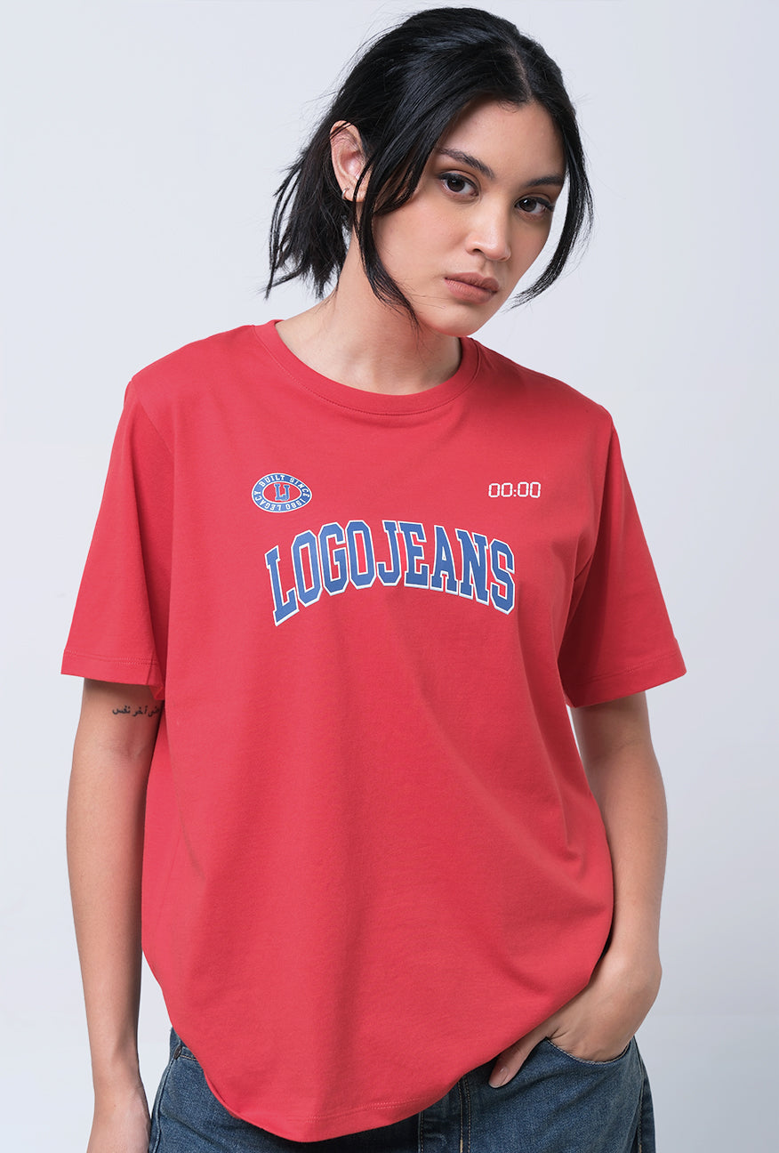 T-Shirt Lengan Pendek Aletta Red